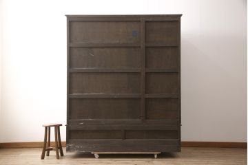 中古　美品　永田良介商店　前面についた鏡が便利なワードローブ(定価約140万円)(洋服タンス、収納棚)(R-054911)