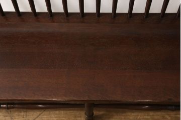 和製ビンテージ　民芸家具　栗材　レトロな雰囲気を醸し出すウィンザーベンチ(ウィンザーチェア、長椅子、ソファ、ヴィンテージ、ウインザーチェア)(R-054915)