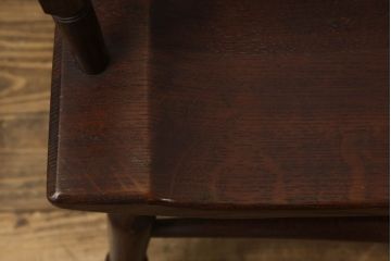 和製ビンテージ　民芸家具　栗材　レトロな雰囲気を醸し出すウィンザーベンチ(ウィンザーチェア、長椅子、ソファ、ヴィンテージ、ウインザーチェア)(R-054915)