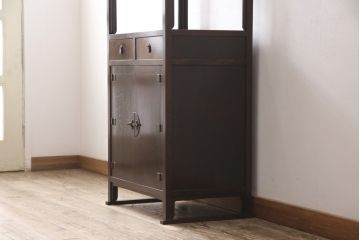 中古　美品　松本民芸家具　和モダンなお部屋づくりにおすすめの132型朝鮮棚(定価約46万円)(茶棚、飾り棚、戸棚、収納棚)(R-054941)