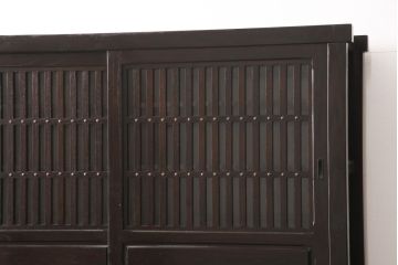 中古　美品　高級品　総栗ムク材　国産手造り　和の趣溢れる佇まいが目を引く水屋箪笥(食器棚、キャビネット、戸棚、収納棚)(R-054944)