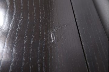中古　美品　高級品　総栗ムク材　国産手造り　和の趣溢れる佇まいが目を引く水屋箪笥・上段(食器棚、キャビネット、戸棚、収納棚)(R-054945)