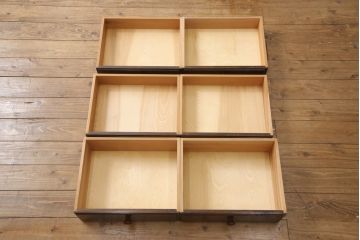 中古　美品　松本民芸家具　小物収納におすすめ!鍵付きが嬉しい6段チェスト(引き出し、サイドチェスト)(定価約23万円)(R-054952)