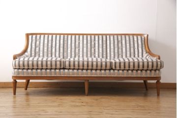 中古　美品　DREXEL HERITAGE(ドレクセルヘリテイジ)　Upholstery(アップホルスタリー)　ワンランク上の上質なお部屋作りにぴったりの3人掛けソファ(アームソファ、3P)(R-054978)