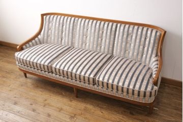 中古　美品　DREXEL HERITAGE(ドレクセルヘリテイジ)　Upholstery(アップホルスタリー)　ワンランク上の上質なお部屋作りにぴったりの3人掛けソファ(アームソファ、3P)(R-054978)