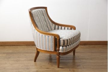 中古　美品　DREXEL HERITAGE(ドレクセルヘリテイジ)　Upholstery(アップホルスタリー)　ワンランク上の上質なお部屋作りにぴったりの1人掛けソファ(アームチェア、一人掛けソファ)(R-054979)