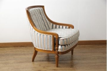 中古　美品　DREXEL HERITAGE(ドレクセルヘリテイジ)　Upholstery(アップホルスタリー)　ワンランク上の上質なお部屋作りにぴったりの1人掛けソファ(アームチェア、一人掛けソファ)(R-054980)