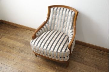 中古　美品　DREXEL HERITAGE(ドレクセルヘリテイジ)　Upholstery(アップホルスタリー)　ワンランク上の上質なお部屋作りにぴったりの1人掛けソファ(アームチェア、一人掛けソファ)(R-054980)