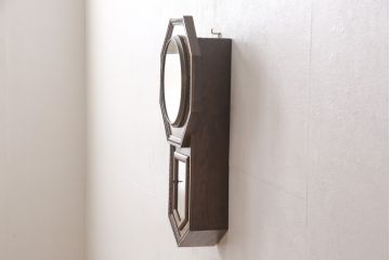 アンティーク時計　大正期〜昭和初期　精工舎(SEIKOSHA、セイコー)　電池式　8DAY　浮き彫りがクラシカルな雰囲気を高める柱時計(壁掛け時計、古時計、八角時計)(R-054985)