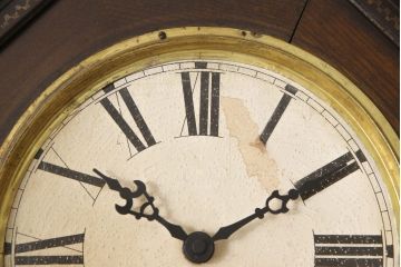 アンティーク時計　大正期〜昭和初期　電池式　名古屋商事時計部(NAGOYASHOJI)　8DAY　シックな色合いから古いものならではの風情を感知る八角時計(壁掛け時計、古時計、柱時計)(R-054986)