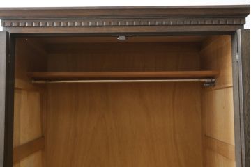和製　希少ビンテージ　神戸洋家具　細やかな彫刻が素晴らしいワードローブ(収納棚、ヴィンテージ)(ぺザントアート)(R-054988)