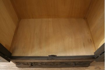 和製　希少ビンテージ　神戸洋家具　細やかな彫刻が素晴らしいワードローブ(収納棚、ヴィンテージ)(ぺザントアート)(R-054988)