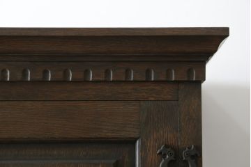 和製　希少ビンテージ　神戸洋家具　細やかな彫刻が素晴らしいワードローブ(収納棚、ヴィンテージ)(ぺザントアート)(R-054988)