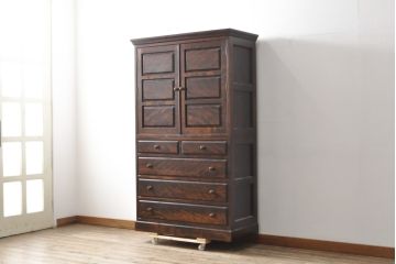 中古　美品　松本民芸家具　A型和タンス　衣装盆付き!　落ち着いた品のある和タンス(チェスト、引き出し、洋服タンス、着物箪笥)(定価約78万円)(R-055004)