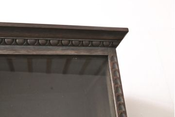 和製　希少ビンテージ　神戸洋家具　細やかな彫刻が素晴らしいキャビネット(収納棚、戸棚、食器棚、ヴィンテージ)(ぺザントアート)(R-055007)