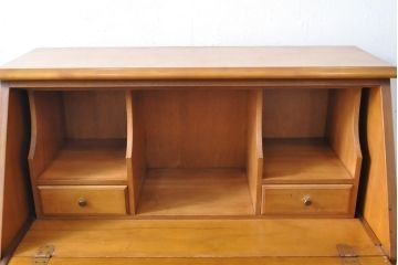 中古　美品　横浜クラシック家具　ダニエル(Daniel)　アーリーアメリカン　気品漂うライティングビューロー(ワークデスク、机、在宅ワーク、在宅用チェスト)(R-055011)