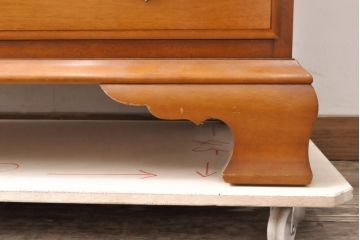 中古　美品　横浜クラシック家具　ダニエル(Daniel)　アーリーアメリカン　気品漂うライティングビューロー(ワークデスク、机、在宅ワーク、在宅用チェスト)(R-055011)