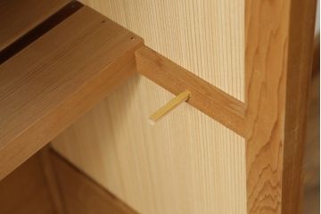 中古　美品　民芸家具　上質な和の空間づくりにおすすめの置き水屋(置水屋、茶水屋、戸棚、茶棚、収納棚)(R-055012)