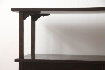 和製ビンテージ　高級杉材　上質な和の空間づくりにおすすめの飾り棚(茶棚、茶箪笥、収納棚、ヴィンテージ)(R-055023)