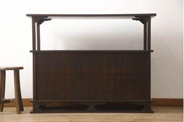 和製ビンテージ　高級杉材　上質な和の空間づくりにおすすめの飾り棚(茶棚、茶箪笥、収納棚、ヴィンテージ)(R-055023)