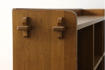 中古　美品　横浜ダニエル取り扱い　Stickley(スティックレー、スティックレイ)　オーク材　店舗什器としてもおすすめ!大型サイズのブックシェルフ(本棚、書棚、サイドボード、オープンラック、飾り棚)(R-055024)