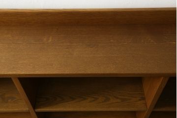 中古　美品　横浜ダニエル取り扱い　Stickley(スティックレー、スティックレイ)　オーク材　店舗什器としてもおすすめ!大型サイズのブックシェルフ(本棚、書棚、サイドボード、オープンラック、飾り棚)(R-055024)