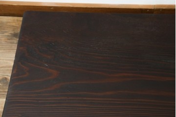 和製ビンテージ　高級杉材　シンプルなデザインながらも深みのある色合いが魅力的な一枚板座卓　(R-055026)