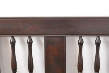 中古　松本民芸家具　クラシカルなろくろ装飾が目を引くD型2人掛けベンチ(R-055029)