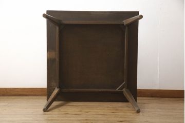 和製ビンテージ　神戸洋家具　永田良介商店　スタイリッシュなデザインが魅力のダイニングテーブル(サイドテーブル、ヴィンテージ)(R-055030)