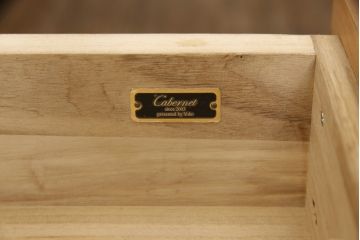 中古　シャルドネ(CHARDONNAY)　チェリー材　温かみある風合いが魅力的なキッチンカウンター(収納棚、戸棚、食器棚、カウンターテーブル)(R-055037)