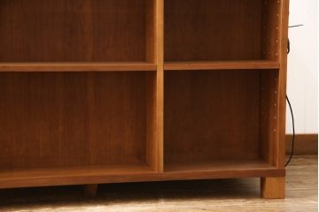 中古　シャルドネ(CHARDONNAY)　チェリー材　温かみある風合いが魅力的なキッチンカウンター(収納棚、戸棚、食器棚、カウンターテーブル)(R-055037)