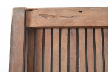 和製アンティーク　総ケヤキ材　こだわりの金具が格好いい格子蔵戸1枚(玄関戸、引き戸、建具)(R-055071)