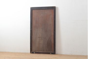 アンティーク建具　ケヤキ材　一枚板の小さな板戸1枚(引き戸、建具)(R-055074)