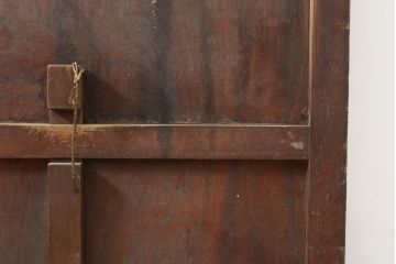 アンティーク建具　ケヤキ材　一枚板の小さな板戸1枚(引き戸、建具)(R-055074)