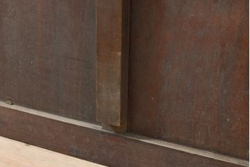 アンティーク建具　ケヤキ材　一枚板の小さな板戸1枚(引き戸、建具)(R-055074)