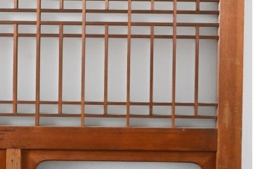 和製アンティーク　上品な和の趣漂うガラス戸2枚セット(引き戸、建具)(R-055075)