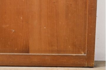 和製アンティーク　上品な和の趣漂うガラス戸2枚セット(引き戸、建具)(R-055075)
