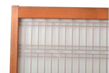 和製アンティーク　上品な和の趣漂うガラス戸2枚セット(引き戸、建具)(R-055075)
