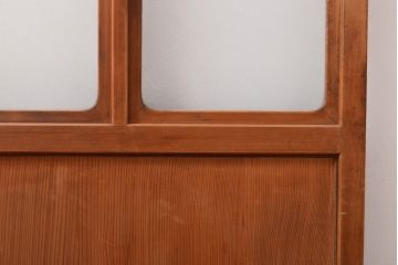 和製アンティーク　上品な和の趣漂うガラス戸2枚セット(引き戸、建具)(R-055075)