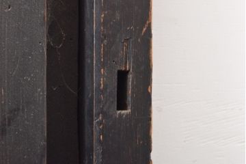 和製アンティーク　和モダンな印象を高める荒格子戸1枚(格子戸、引き戸、建具)(R-055077)