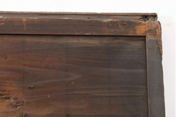 アンティーク建具　重厚な佇まいの格子板戸2枚セット(引き戸、建具)(R-055079)