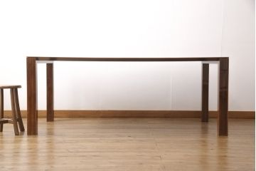 中古　美品　IDC大塚家具取り扱い　松創　最高級　ローズウッド　フォルテ　洗練された佇まいのダイニングテーブル(定価約70万円)(食卓)(R-055085)