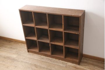 ラフジュ工房オリジナル　収納からディスプレイまで楽しめるマス目棚(ロッカー、収納棚、本棚、飾り棚、オープンラック)(R-055090)