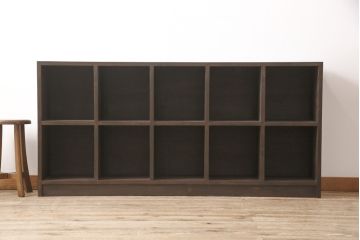 ラフジュ工房オリジナル　見せる収納でインテリアをさらに盛り上げるマス目棚(ロッカー、収納棚、本棚、飾り棚、オープンラック)(R-055091)