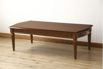 中古　超美品　DREXEL HERITAGE(ドレクセルヘリテイジ)　エレガントな佇まいが目を引くセンターテーブル(ローテーブル、リビングテーブル)(R-055092)