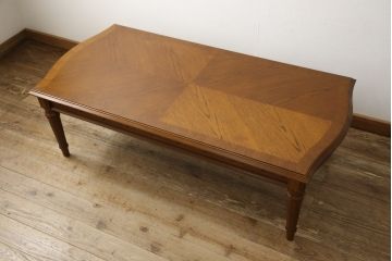 中古　超美品　DREXEL HERITAGE(ドレクセルヘリテイジ)　エレガントな佇まいが目を引くセンターテーブル(ローテーブル、リビングテーブル)(R-055092)