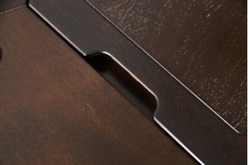 激レア品!　中古　美品　星野民芸(星野民藝)　桜材　個性的なデザインが存在感を放つ八角炉(ダイニングテーブル、囲炉裏)(R-055093)