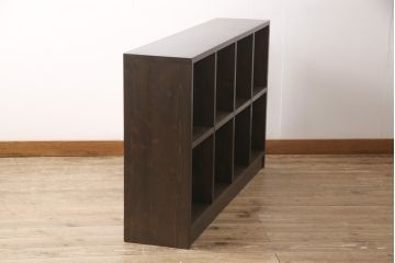 ラフジュ工房オリジナル　学校のロッカーを思い出す、どこか懐かしいマス目棚(ロッカー、収納棚、本棚、飾り棚、オープンラック)(R-055097)