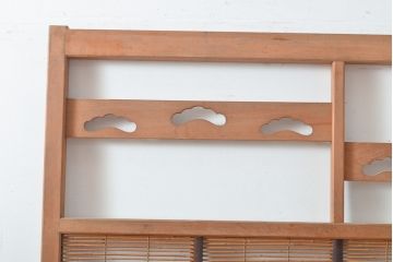 和製アンティーク　涼しげな雰囲気と情緒豊かな佇まいが魅力の御簾戸1枚(建具、簾戸、簀戸、葭戸、夏障子、すど、葦戸)(R-055111)