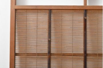 和製アンティーク　涼しげな雰囲気と情緒豊かな佇まいが魅力の御簾戸1枚(建具、簾戸、簀戸、葭戸、夏障子、すど、葦戸)(R-055111)